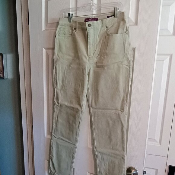 Gloria Vanderbilt Amanda Sz 10, Light Green, Hi Rise Pants, NWOT, Denim - Picture 1 of 5